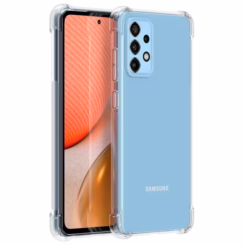 گارد شفاف ایربگ دار برای گوشی Samsung Galaxy A53 مدل ژله ای محافظ لنزدار