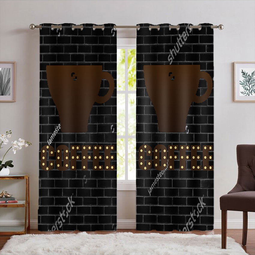 پرده طرح ساده برای کافی شاپ PK-7342