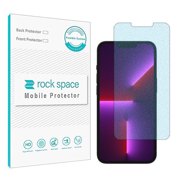 گلس آیفون iPhone 13 pro مدل نانو هیدروژل مات آنتی بلو برند راک اسپیس کد S