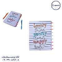 دفتر بیگ نوت وزیری دکمه ای 100 برگ 24*17 آبرنگ