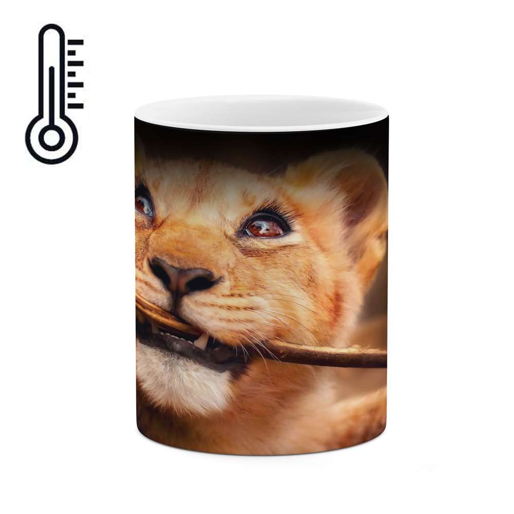 ماگ حرارتی طرح توله شیر  مدل mgph10119