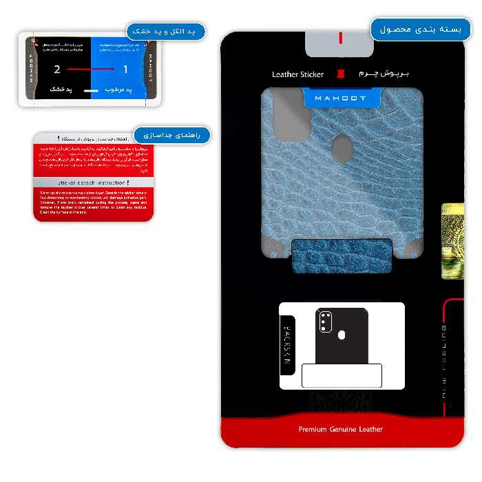 برچسب پوششی ماهوت مدل Blue-Crocodile-Leather مناسب برای گوشی موبایل سامسونگ Galaxy M30s