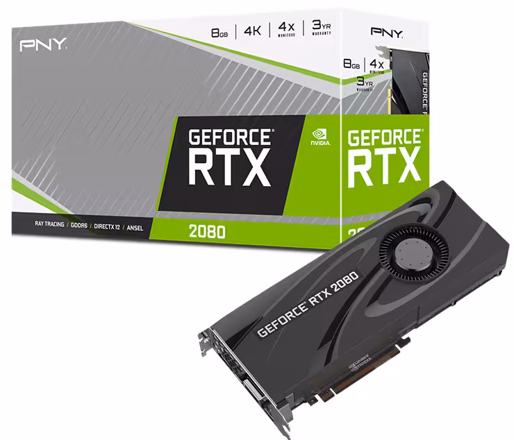 کارت گرافیک پی ان وای مدل GeForce RTX 2080 8GB Blower با حافظه 8 گیگابایت