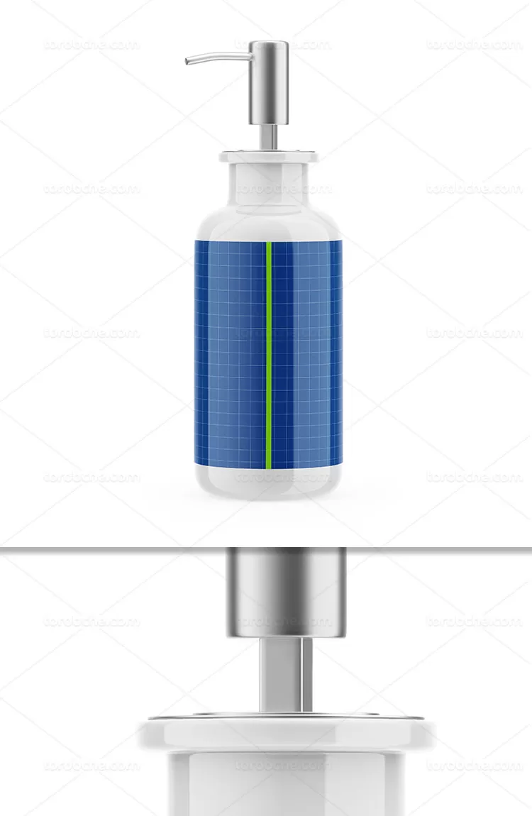 موکاپ لیبل مایع دستشویی | گرافیک با طعم تربچه