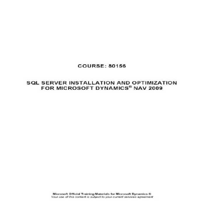 خرید و دانلود نسخه کامل کتاب SQL Server Installation and Optimization for Microsoft Dynamics® NAV 2009
