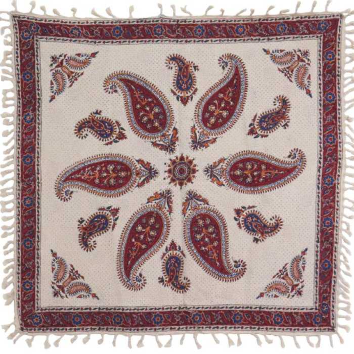 سفره  قلمکار سنتی اصفهان سایز 80 در 80 سانتی متر مربع