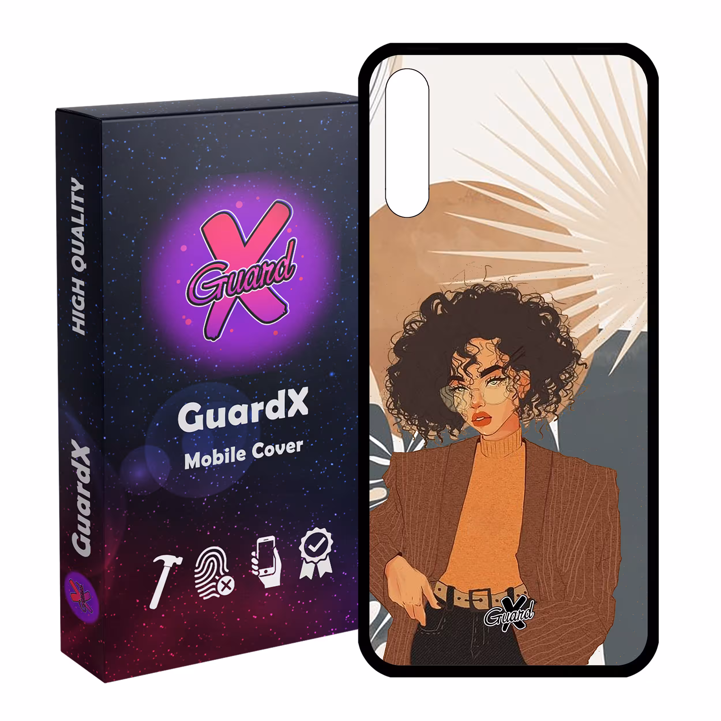 کاور گارد ایکس طرح Girl مدل Glass10369 مناسب برای گوشی موبایل سامسونگ Galaxy A30s / A50 / A50s