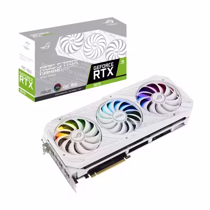 کارت گرافیک ایسوس ROG STRIX GeForce RTX 3070 White OC Edition 8GB GAMING