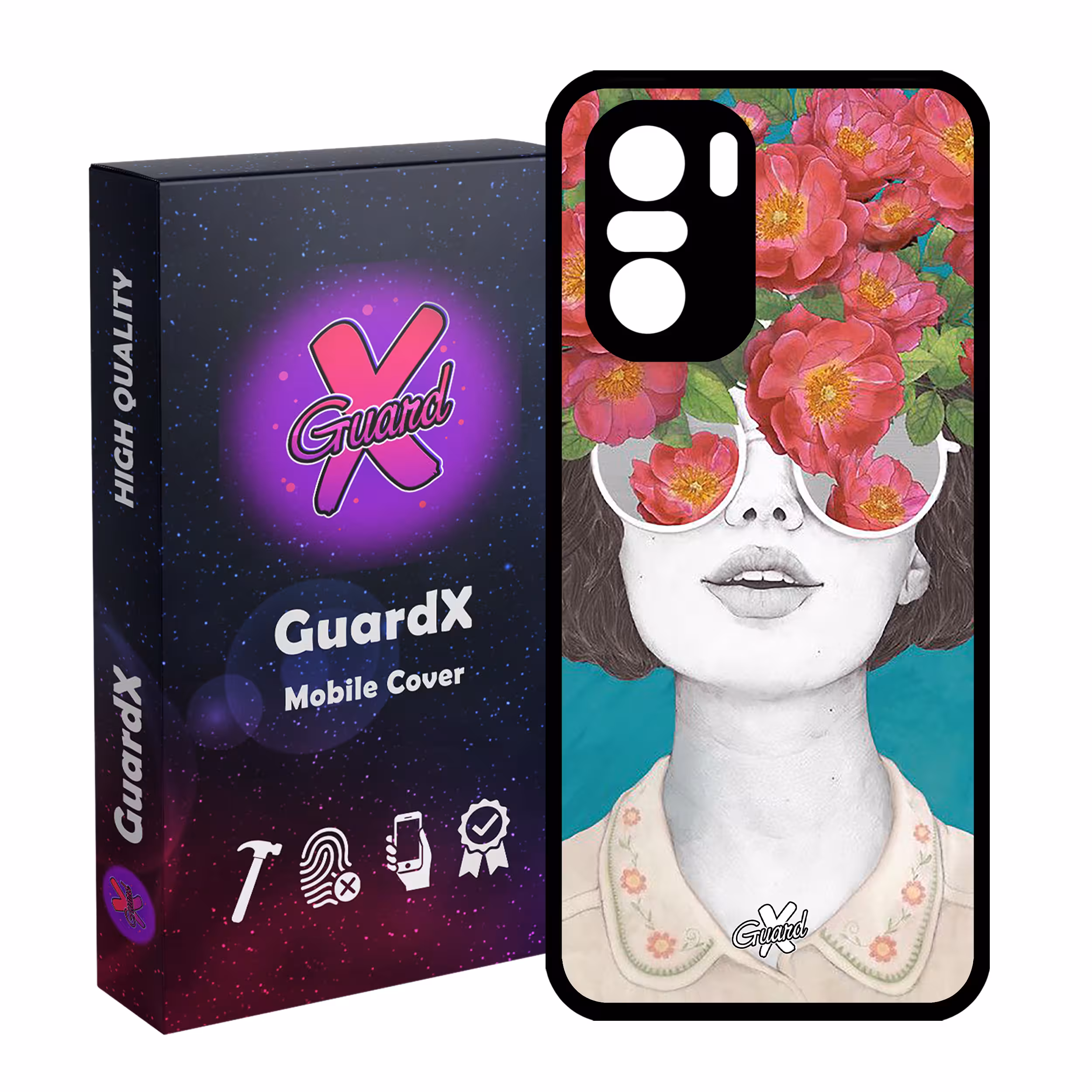 کاور گارد ایکس طرح Girl مدل Glass10148 مناسب برای گوشی موبایل شیائومی Poco F3/MI 11X/MI 11X Pro/Redmi K40/K40 Pro