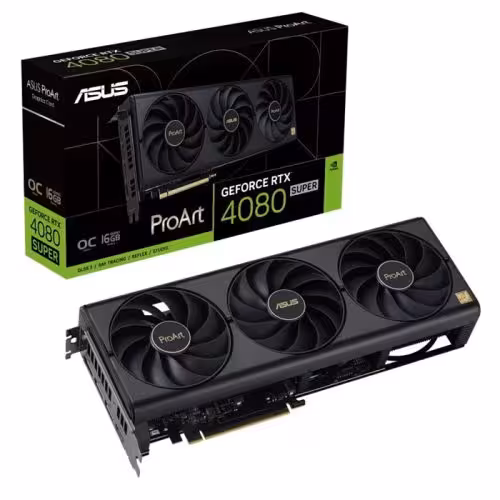 کارت گرافیک ایسوس مدل ProArt GeForce RTX 4080 SUPER GDDR6X OC Edition حافظه 16 گیگابایت(آکبند-گارانتی شرکتی)
