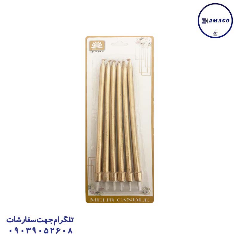 شمع مدادی متالیک وکیوم 12 عددی تولد