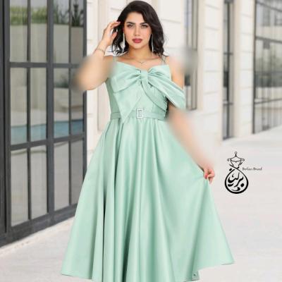 پیراهن مهمانی زنانه ساتن مدل لاوین
