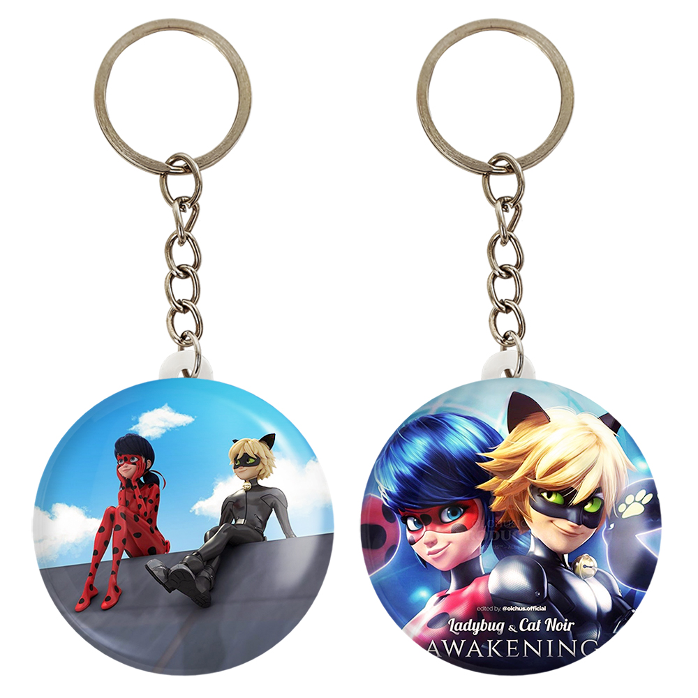 جاکلیدی خندالو مدل دختر کفشدوزکی و پسر گربه ای کد 34983499 مجموعه 2 عددی