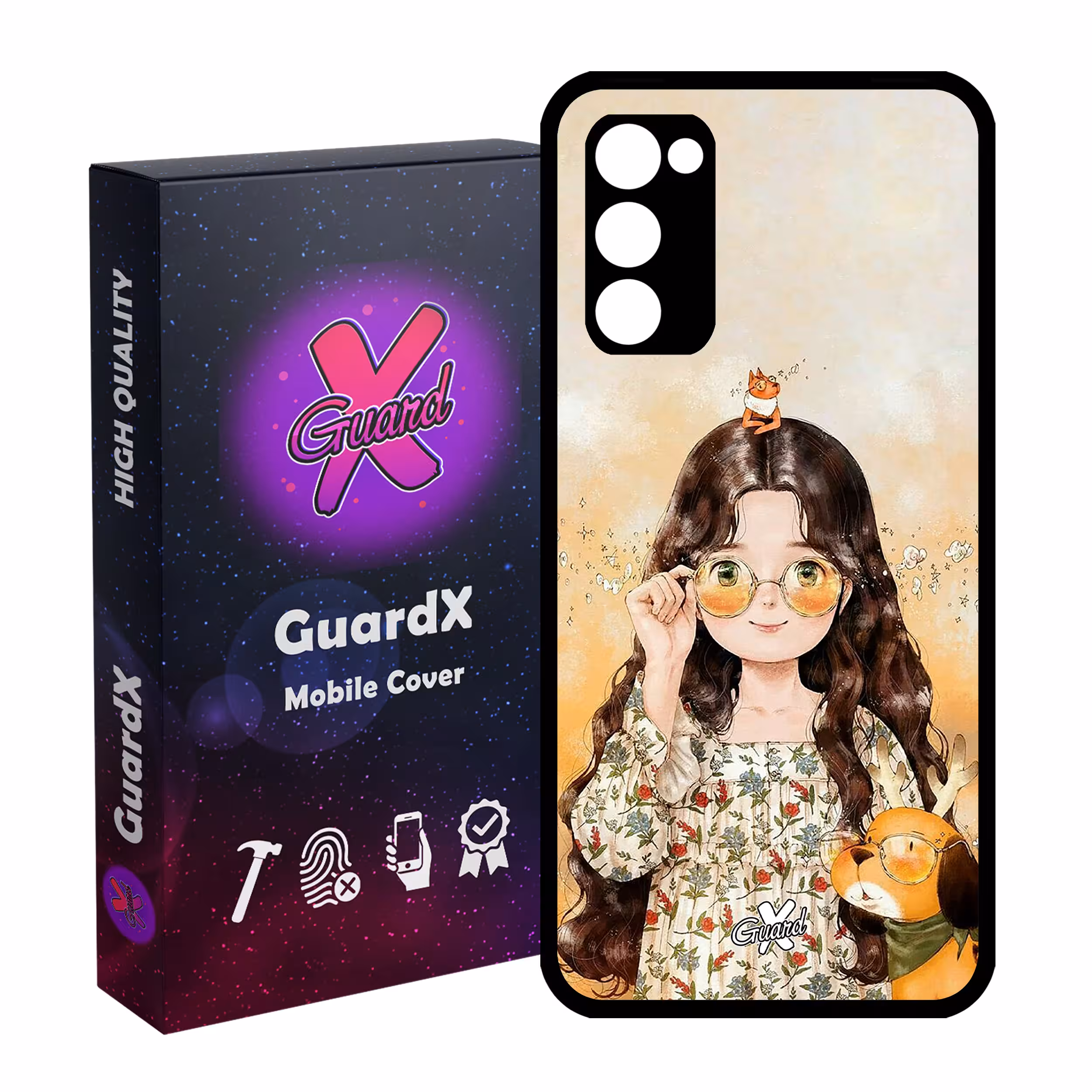 کاور گارد ایکس طرح Girl مدل Glass10253 مناسب برای گوشی موبایل سامسونگ Galaxy S20 FE