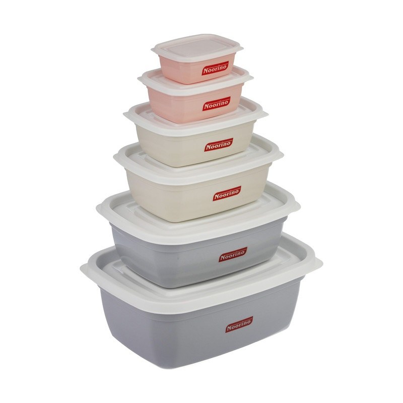 ظرف نگهدارنده نورینو مدل یلدا مجموعه شش عددی (چند رنگ)