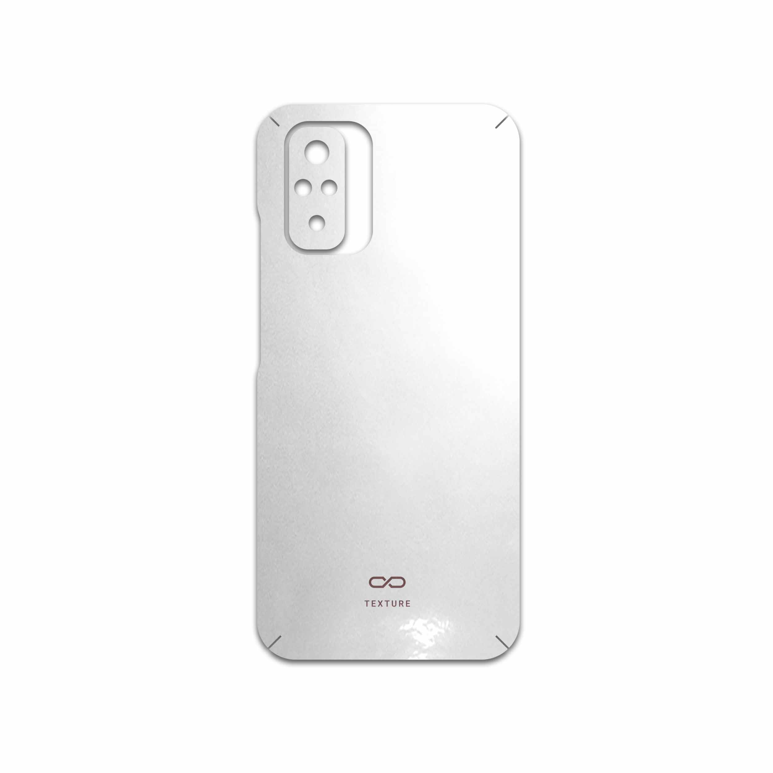 برچسب پوششی ماهوت مدل Metallic-White مناسب برای گوشی موبایل شیائومی Redmi Note 10