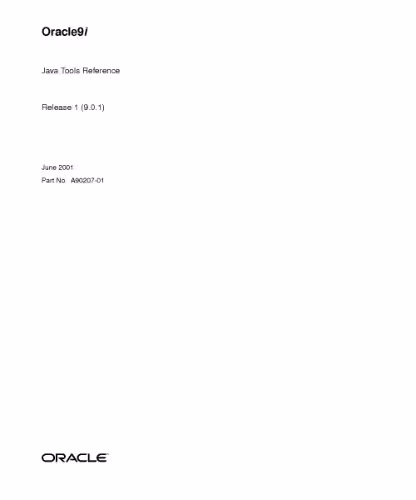 خرید و دانلود نسخه کامل کتاب Oracle9i Java Tools Reference (Part No. A90207-01) - (release 9.0.1)