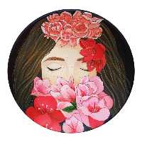  بشقاب دیوارکوب سفالی طرح دختر کد D118-S25