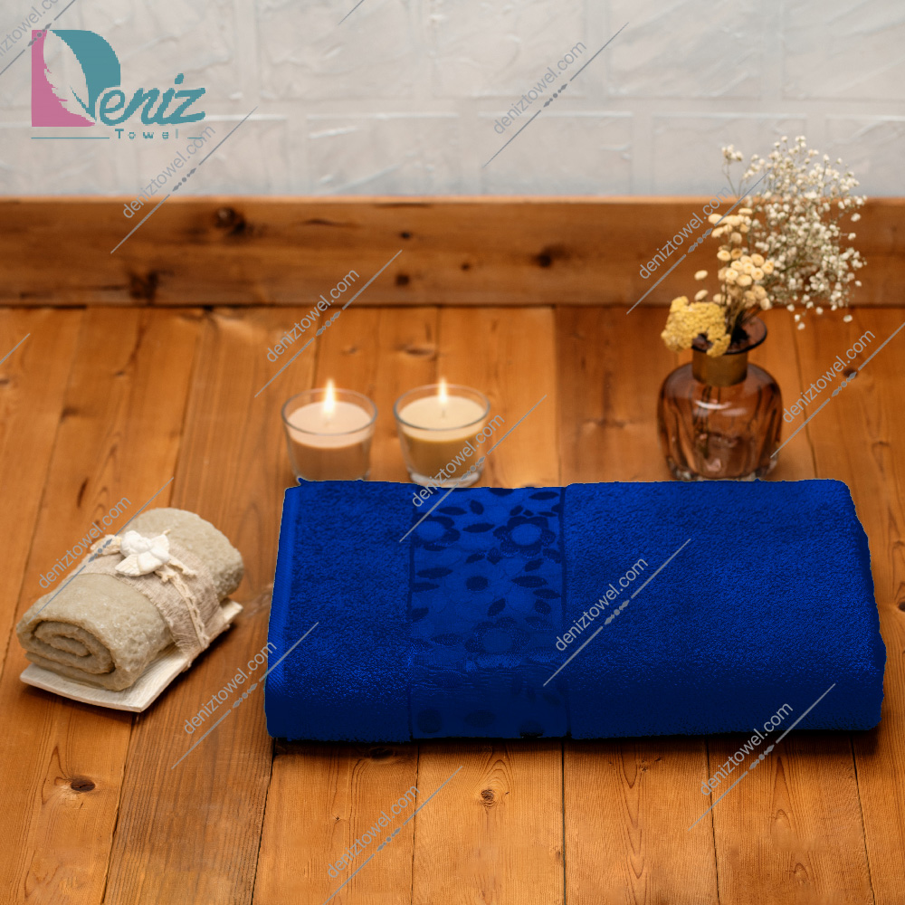 حوله دستی طرح سوپرایز رنگ آبی تیره