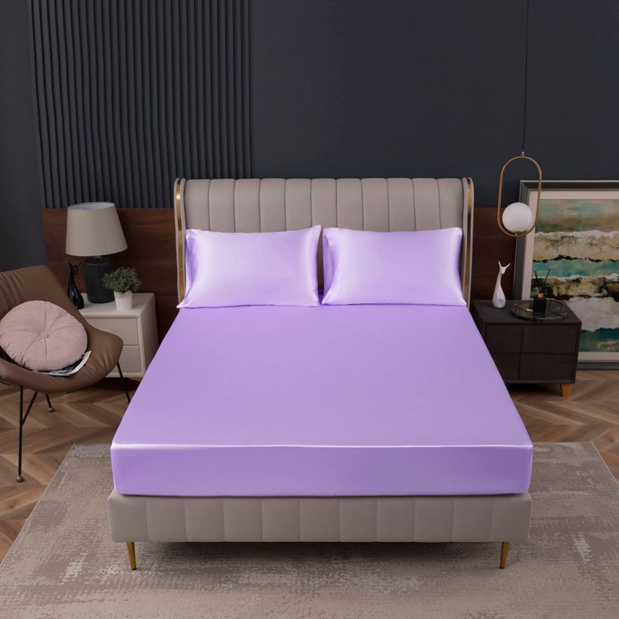  روتختی ساتن ابریشم رنگ یاسی