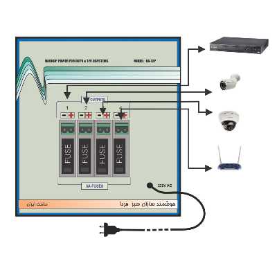 یو پی اس دوربین مدار بسته دایاق مدل DX12PB ظرفیت 144 آمپرساعت
