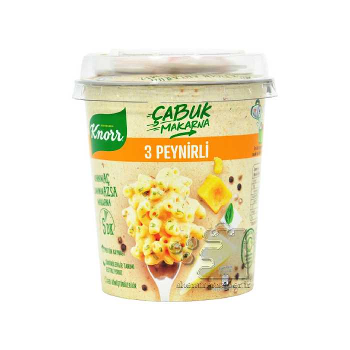 پاستا پنه با سس سه پنیر فوری لیوانی 67 گرم کنور - knorr