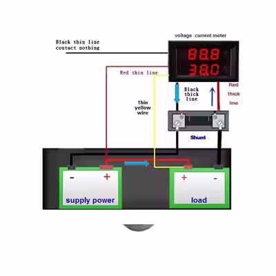 نمایشگر دیجیتال ولتاژ و جریان DC مدل 100V100A