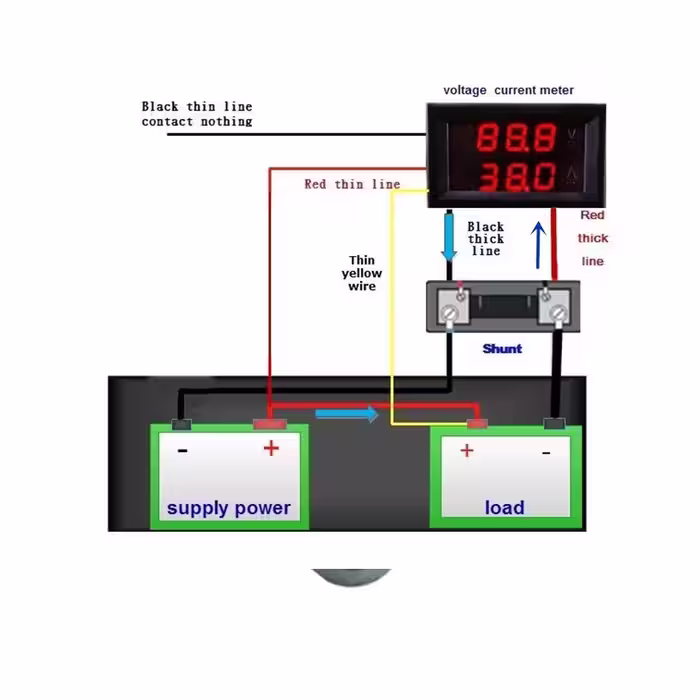 نمایشگر دیجیتال ولتاژ و جریان DC مدل 100V100A