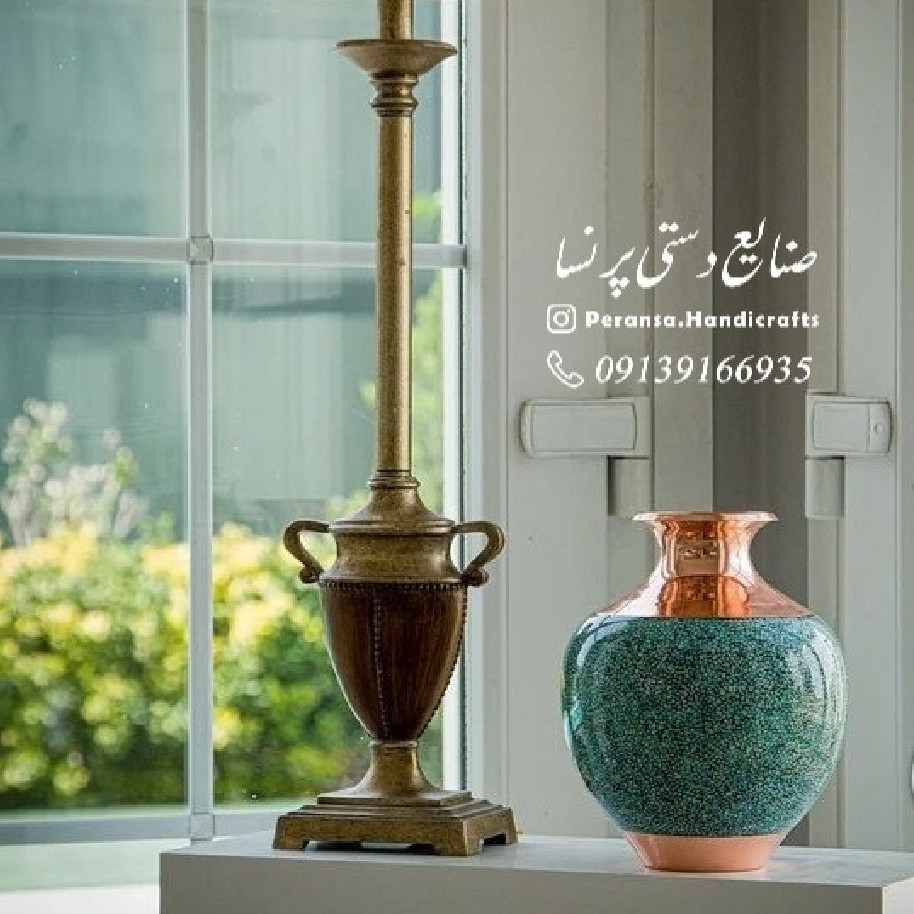 گلدان بلونی فیروزه کوبی شده برند پرنسا ارسال رایگان