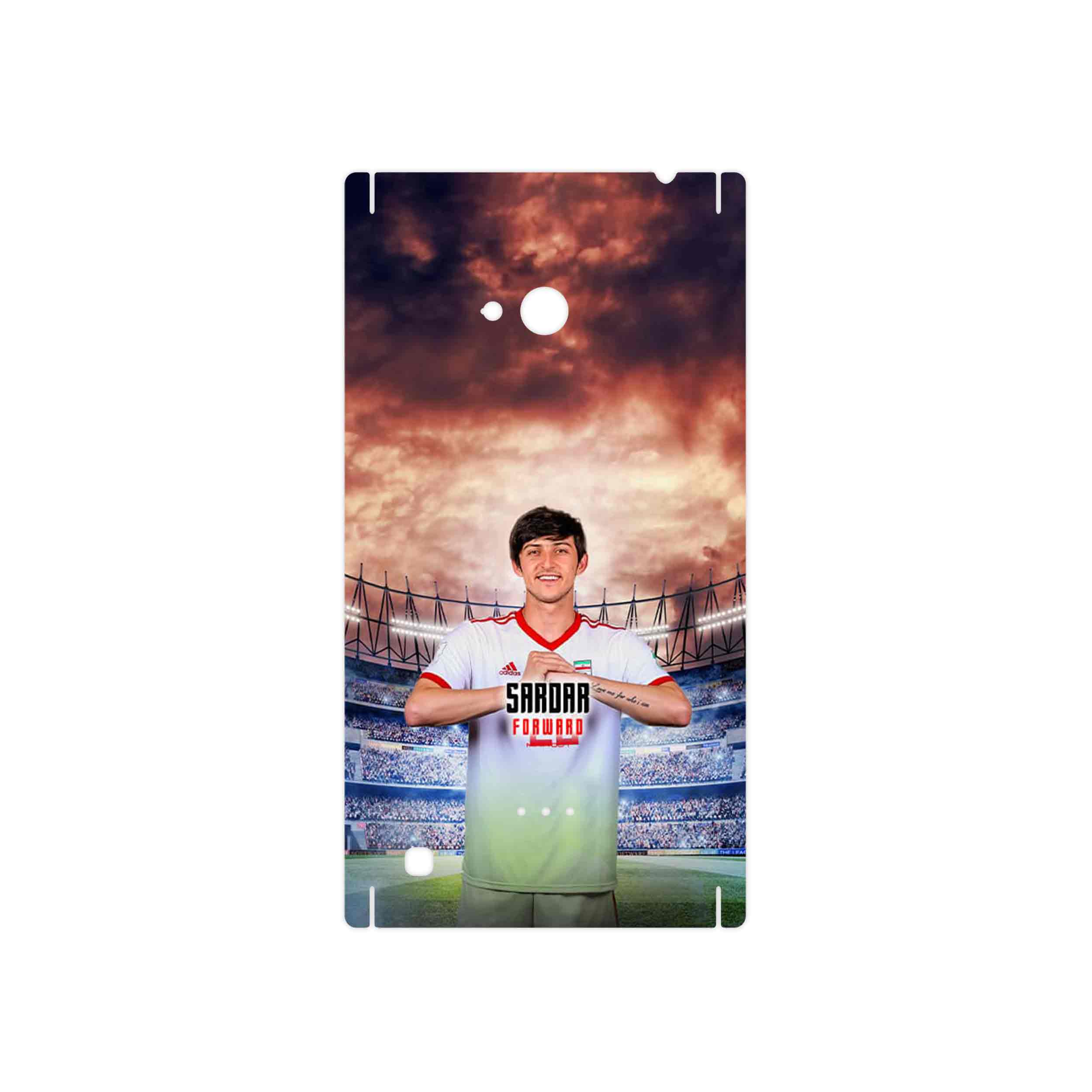 برچسب پوششی ماهوت مدل Sardar Azmoun مناسب برای گوشی موبایل نوکیا Lumia 720