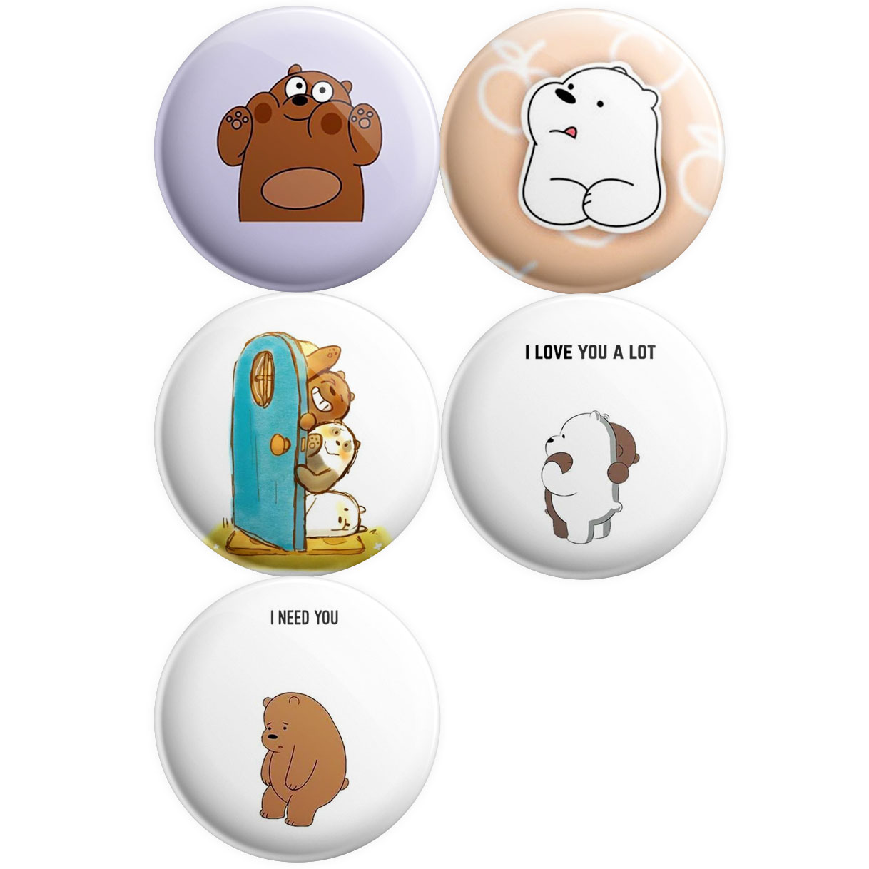 پیکسل پرمانه طرح خرس‌های کله‌فندقی کد pmg5.10942 مجموعه 5 عددی