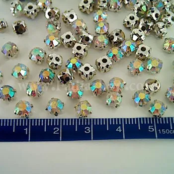 نگین دوختنی پایه دار رنگی