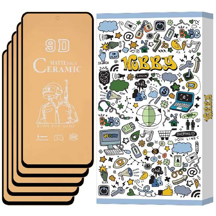 گلس سرامیکی مات مناسب برای گوشی موبایل شیائومی Redmi 10 2022  پک 5 عددی