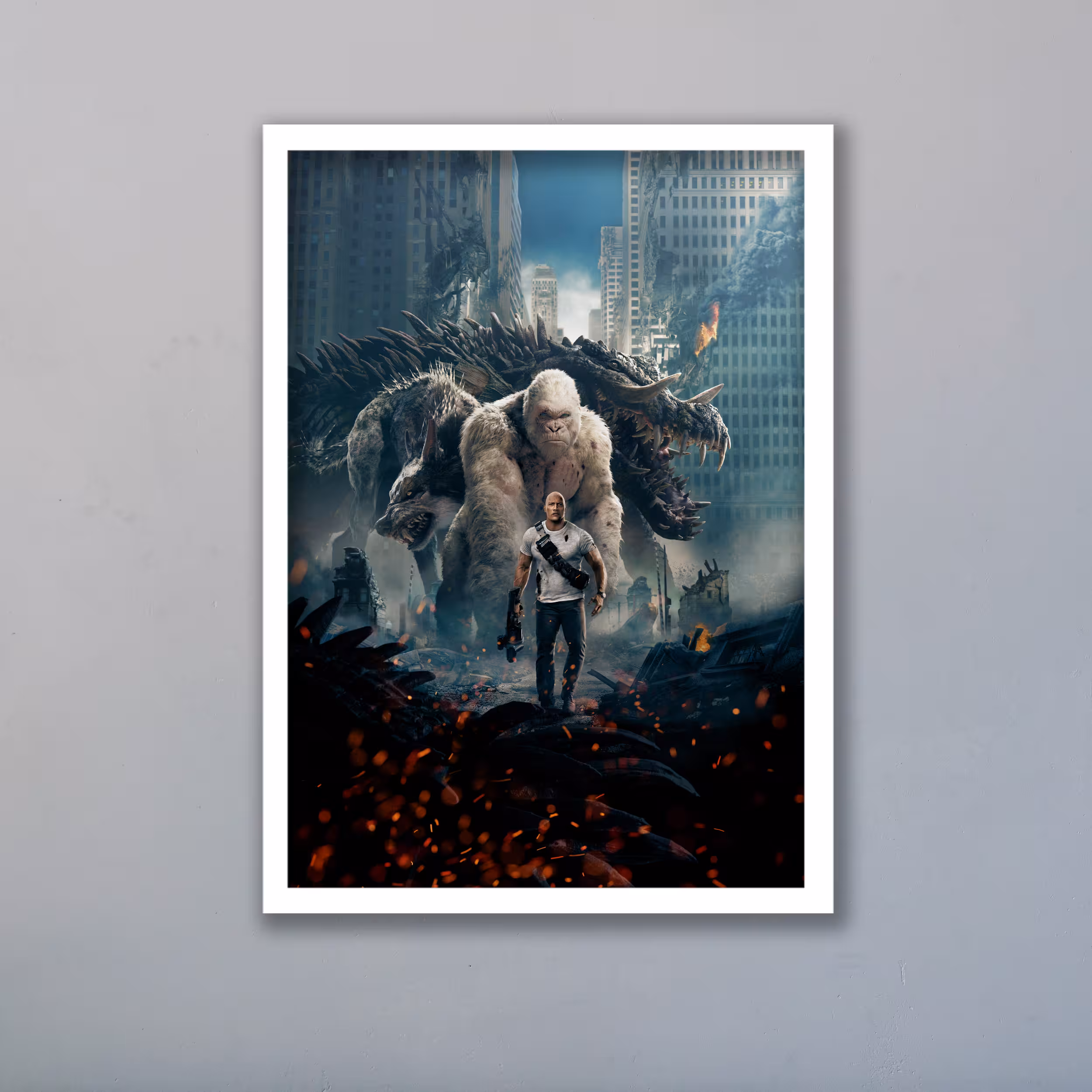 تابلو مدل فیلم Rampage دواین جانسون کد LAG10106