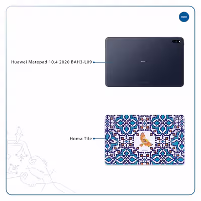 برچسب پوششی ماهوت مدل Homa Tile مناسب برای تبلت هوآوی Matepad 10.4 2020 BAH3-L09