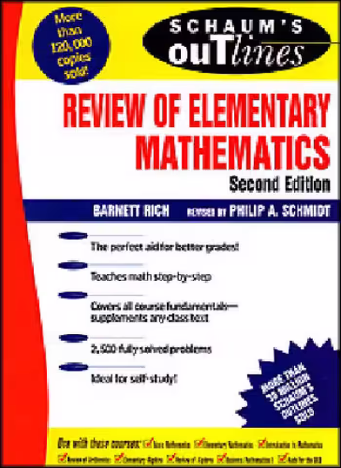 خرید و دانلود نسخه کامل کتاب Schaum's Outline of Review of Elementary Mathematics