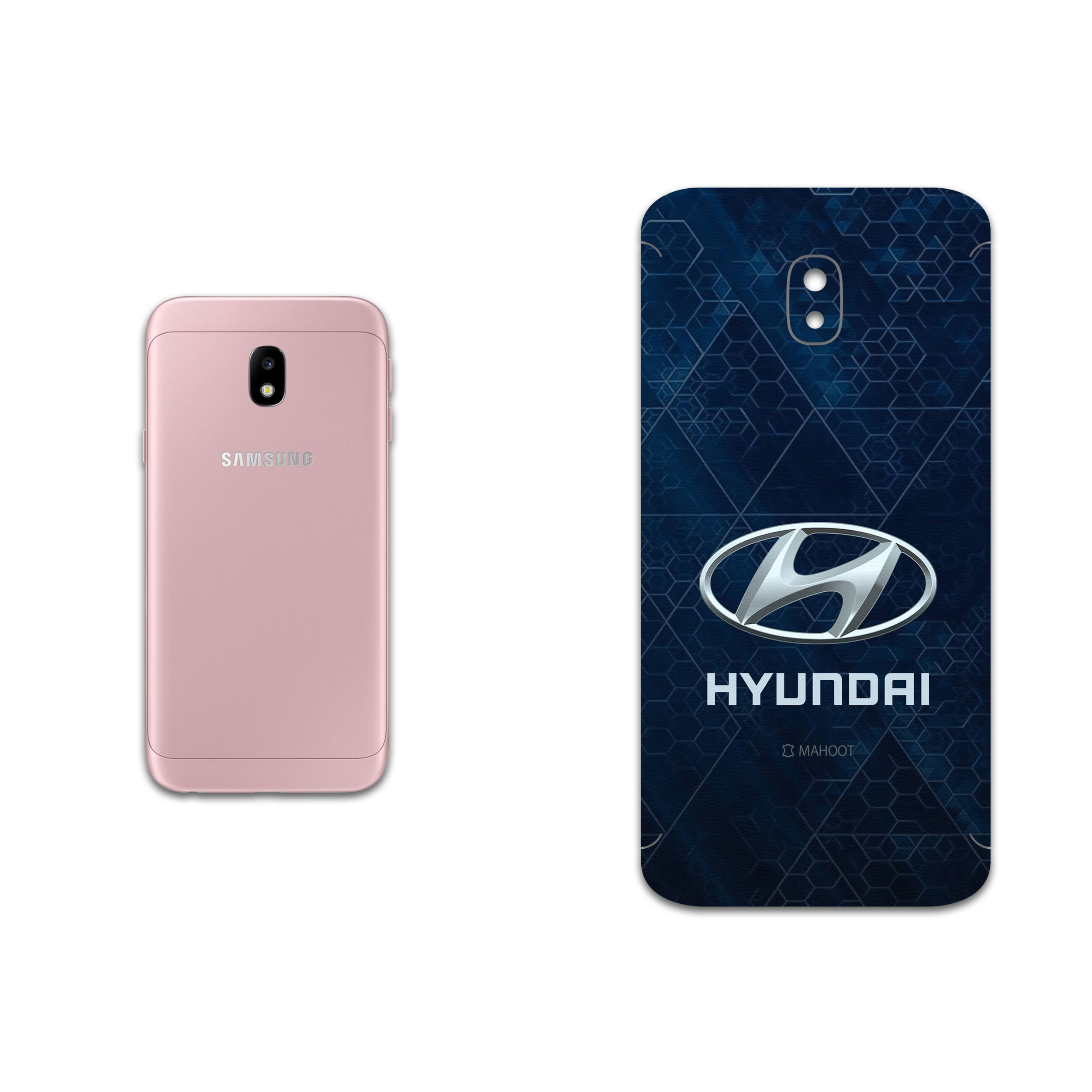 برچسب پوششی ماهوت مدل Hyundai مناسب برای گوشی موبایل سامسونگ Galaxy J3 2017