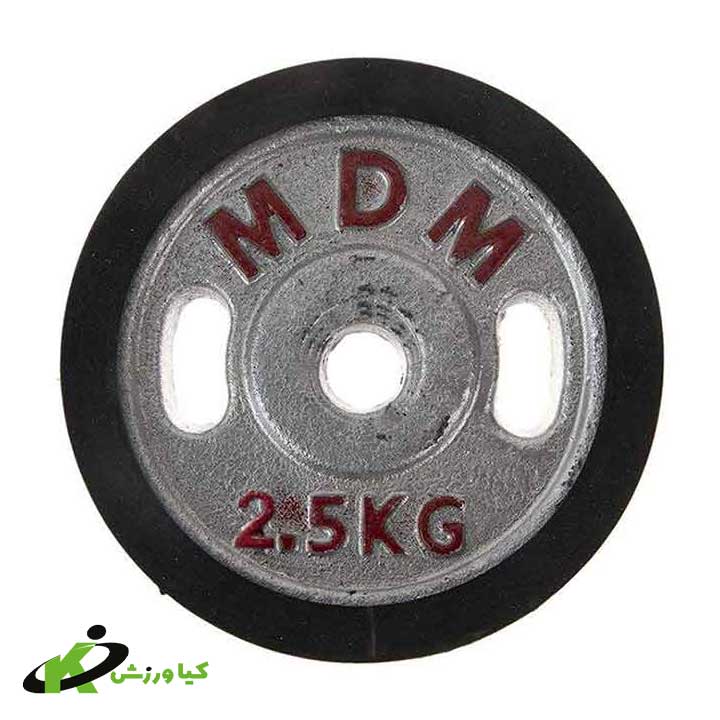 صفحه دور لاستیک 2.5 کیلویی دمبلی