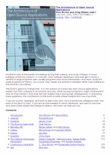 خرید و دانلود نسخه کامل کتاب The Architecture Of Open Source Applications