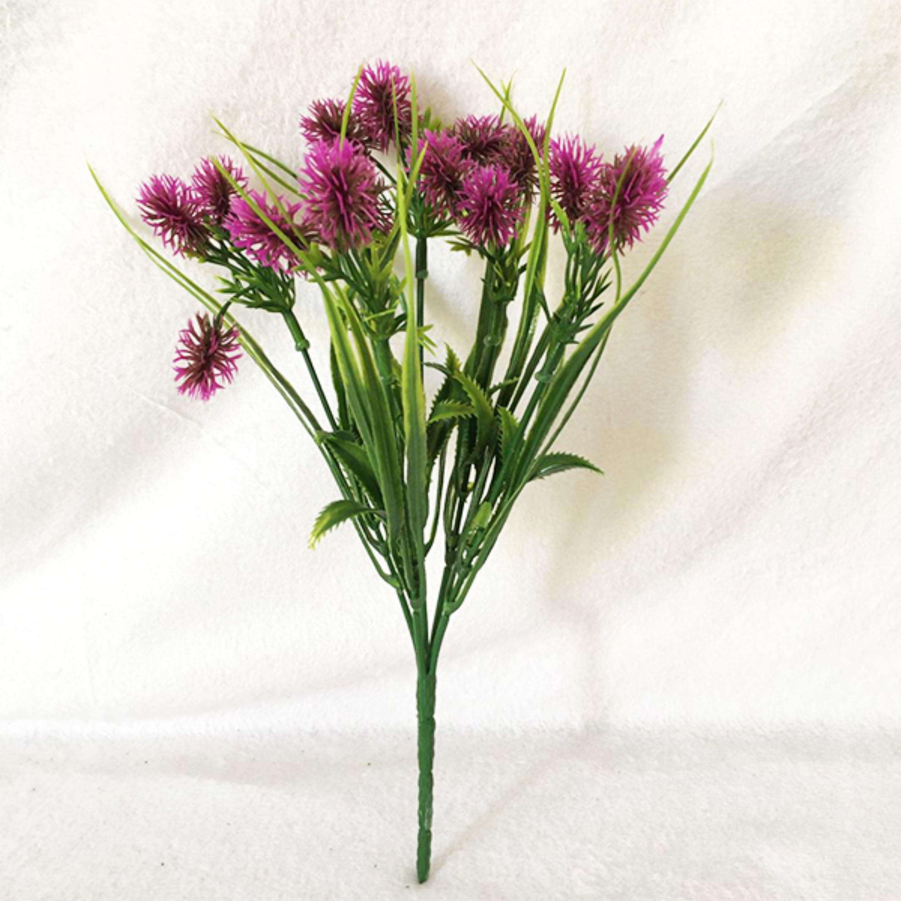 دسته گل مصنوعی مدل کوهی رنگ صورتی تیره ارتفاع 25 سانتی متر 