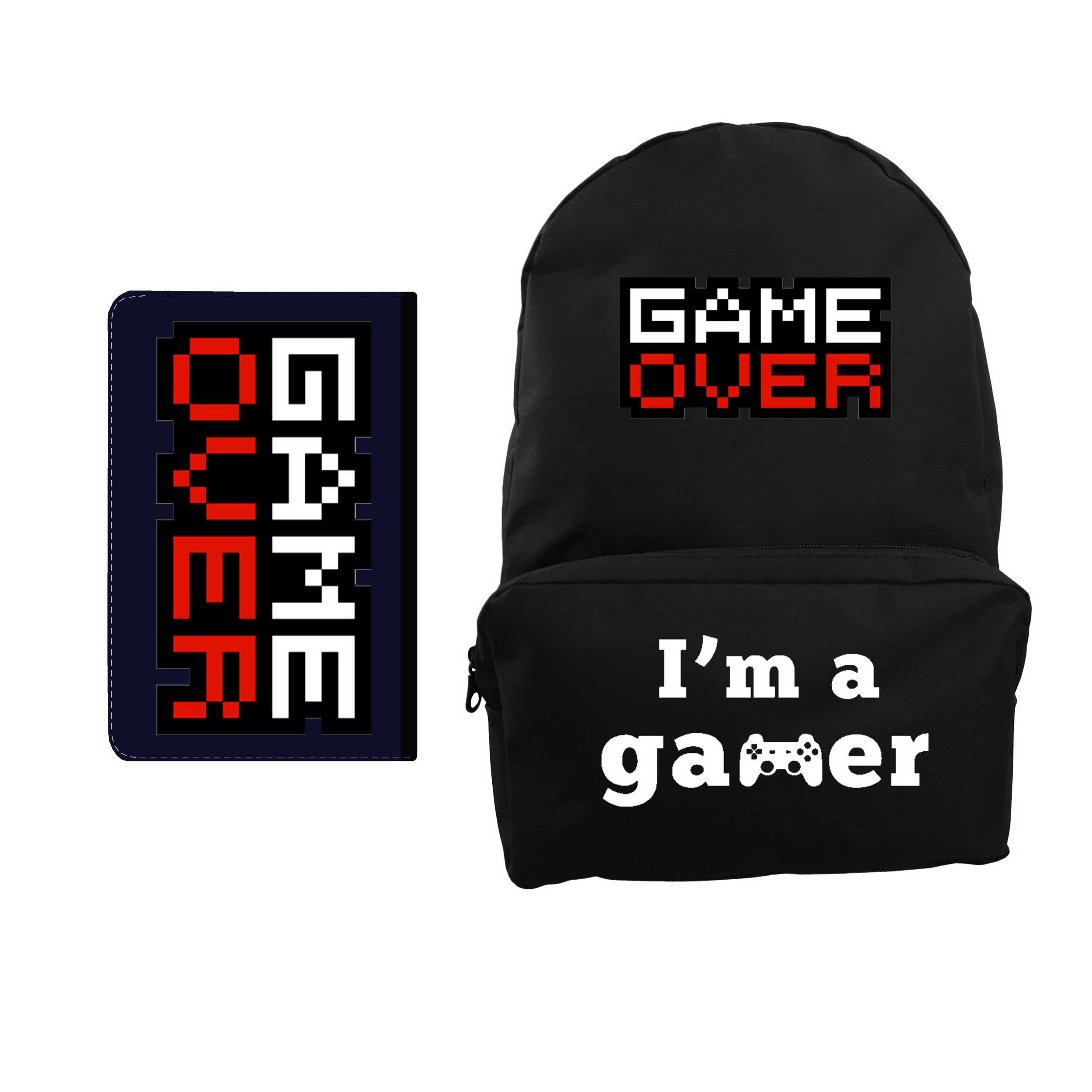 کوله پشتی مدل Game OVER کد KPP402 به همراه کلاسور