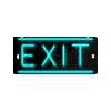 چراغ دیواری نئون دیزاین طرح Exit-BL_TBL