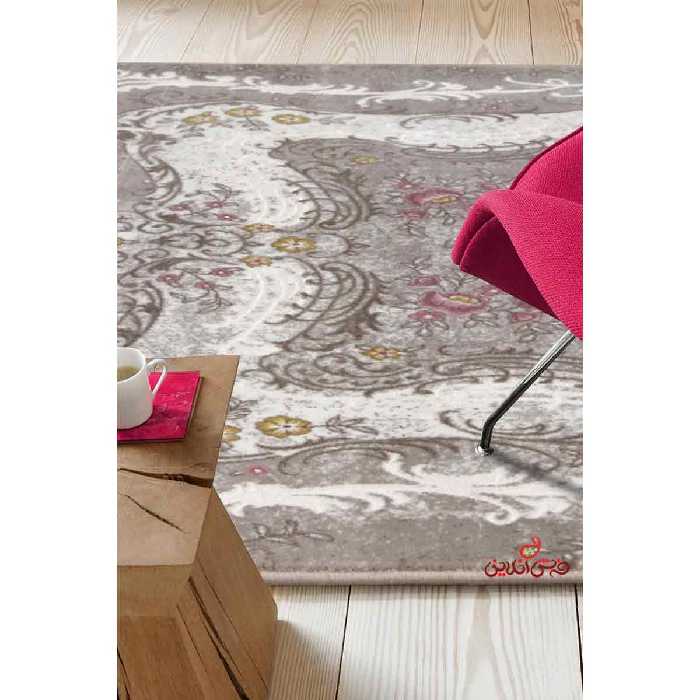 فرش  ماشینی ساوین کد1506 صورتی