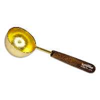 اسکوپ بستنی قاشق آجیل خوری طلایی دسته چوبی چند کاره