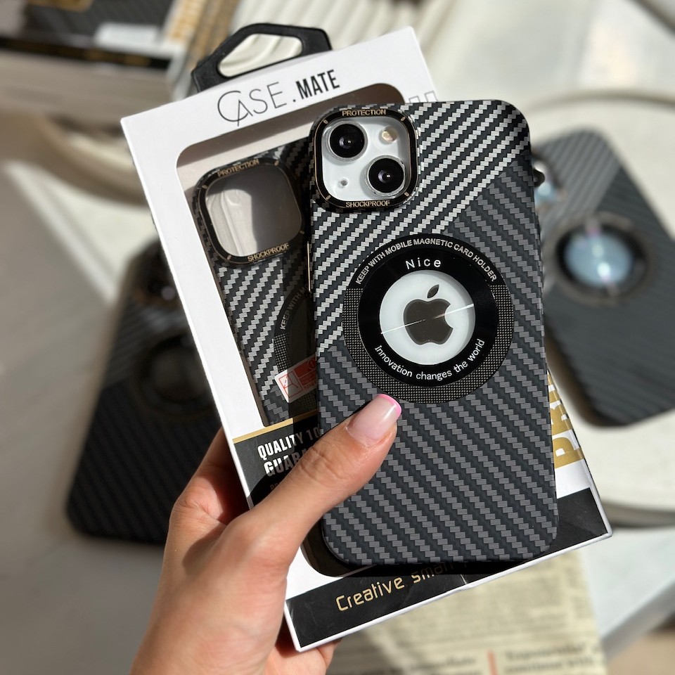 قاب کربن ضد ضربه برای آیفون سری 12 به بالا با پک اصلی