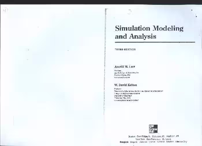 خرید و دانلود نسخه کامل کتاب Simulation Modeling and Analysis