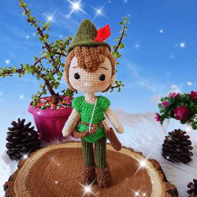 عروسک بافتنی مدل شاهزاده پیترپن   کد 60356