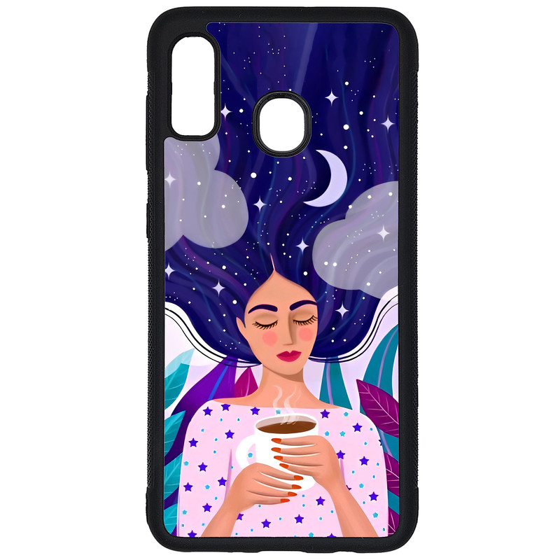 کاور طرح نقاشی دختر کد G-095 مناسب برای گوشی موبایل سامسونگ Galaxy A20 / A30 | دیجی قاب دونی