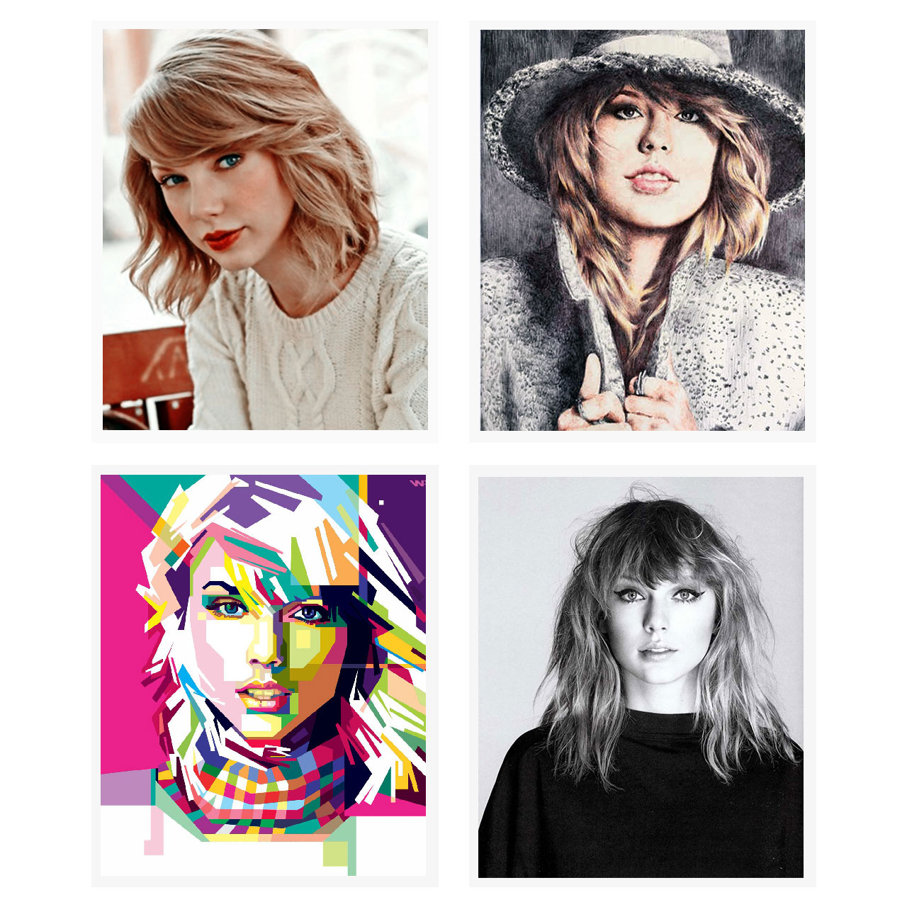  آویز تزیینی طرح تیلور سوییفت مدل T3 مجموعه 4 عددی