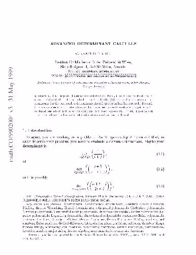 خرید و دانلود نسخه کامل کتاب Calculating some determinants